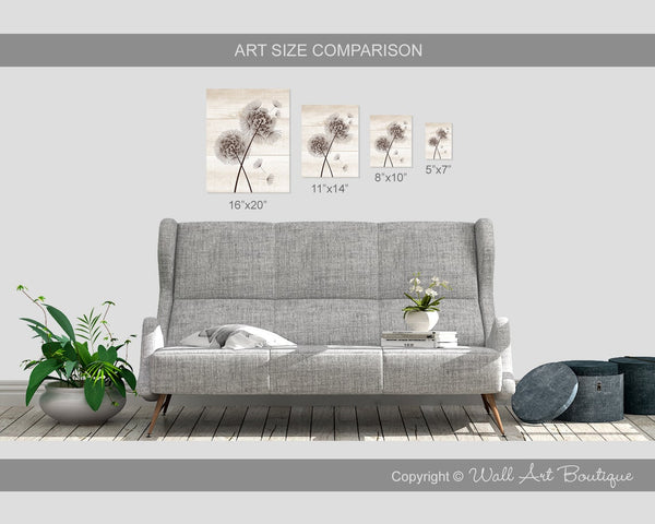 Neutral Floral Wall Art Print Set - HOME1111