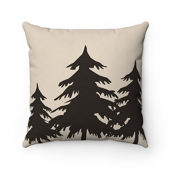 Tan & Brown Buck Deer Head Antlers Decorative Pillow for Cabin or Nursery - PIL73
