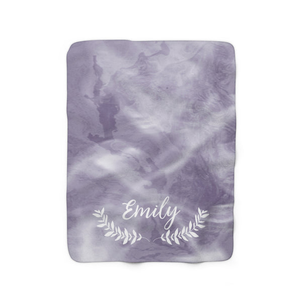 Amethyst Personalized Sherpa Fleece Blanket - SFB34