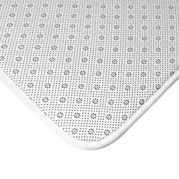 Brown and Red Geometric Dots Memory Foam Mat - MAT149