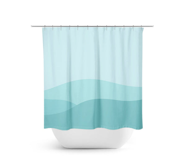 Blue Abstract Mountain Shower Curtain - SHOWER110