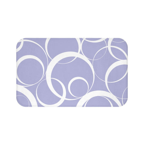Lavender Geometric Rings Memory Foam Mat - MAT142