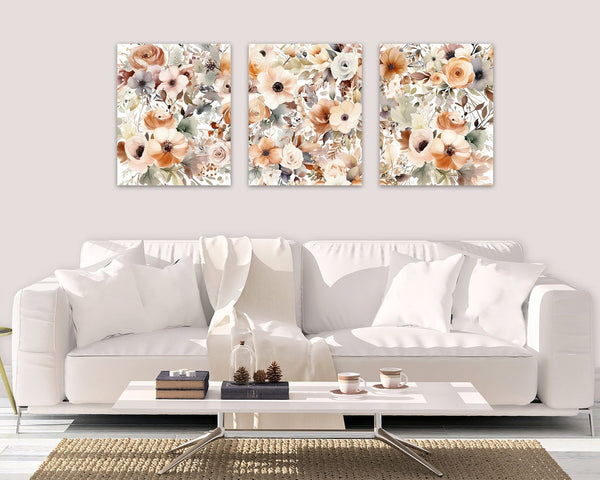 Boho Wild Flower Wall Art Print Set - HOME1114