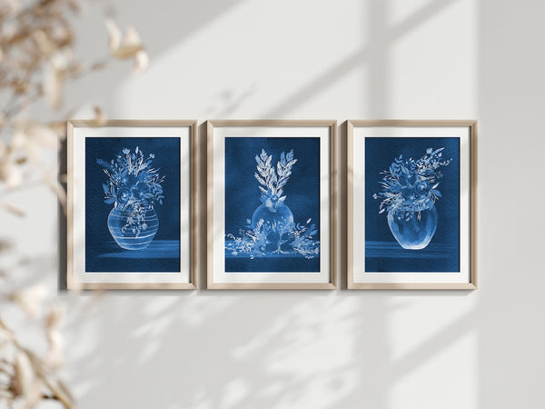 Blue Wall Art Print Set - HOME1116