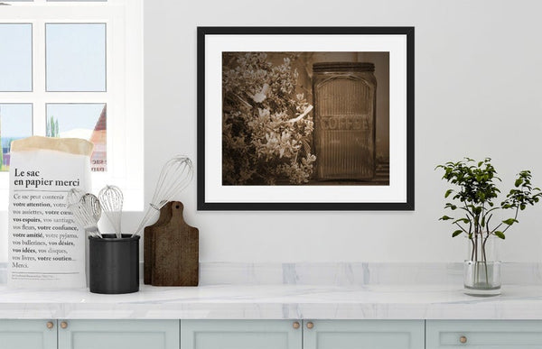 Rustic Kitchen Wall Art CANVAS or PRINT, Coffee Lover Gift, Sepia Photography, Coffee Shop Decor, Still Life Photography - LIFE3