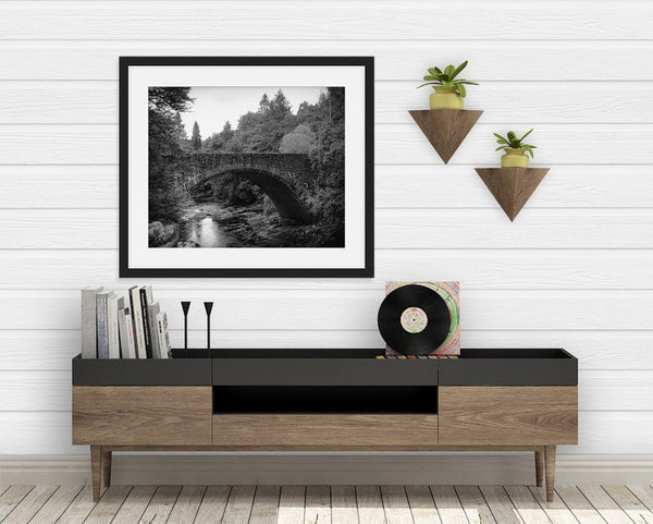 Scotland Travel Photography, BW Photography, Old Bridge Picture, Scotland Gifts, Fine Art Print, Bridge Photography, Wedding Gift - NATURE37