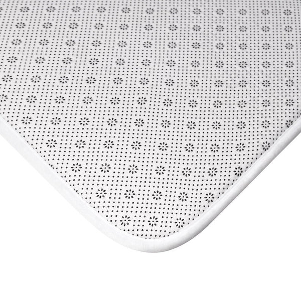 Farmhouse White and Black Blowing Dandelion Memory Foam Mat - MAT34