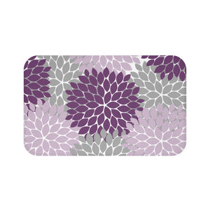 Purple and Gray Flower Burst Memory Foam Mat - MAT3