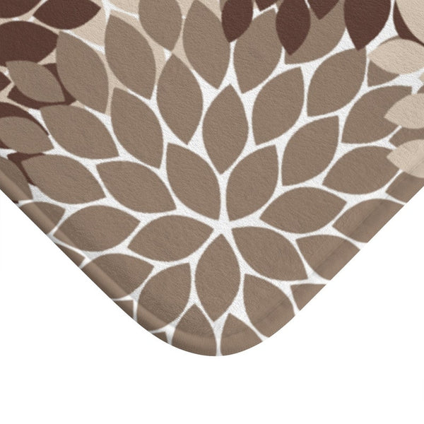 Brown and Tan Flower Burst Memory Foam Mat - MAT20