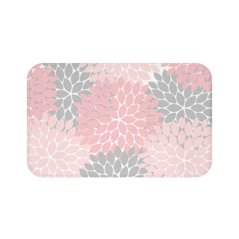 Pink and Gray Flower Burst Memory Foam Mat - MAT5