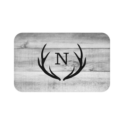 Gray Personalized Antler Memory Foam Mat - MAT10