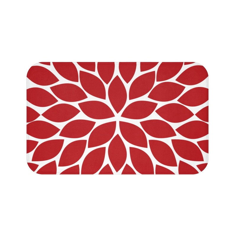 Red Petals Memory Foam Mat - MAT28