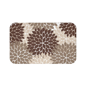 Brown and Tan Flower Burst Memory Foam Mat - MAT20