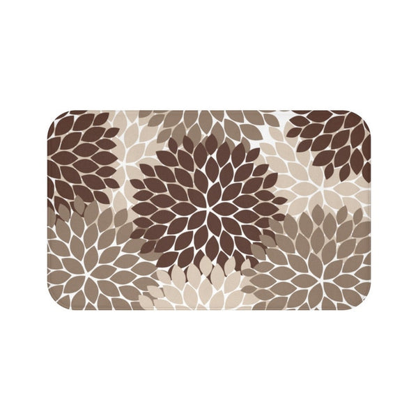 Brown and Tan Flower Burst Memory Foam Mat - MAT20