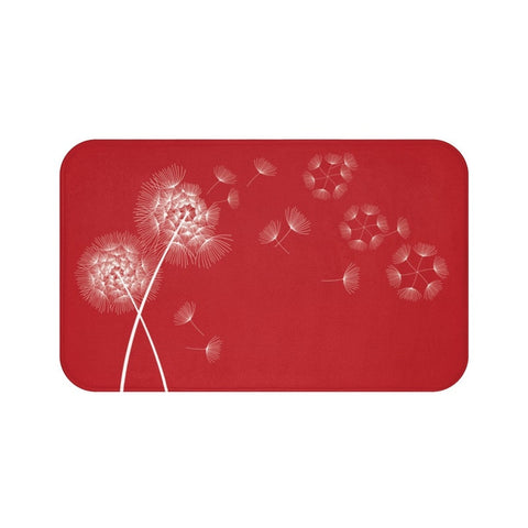 Red Blowing Dandelion Memory Foam Mat - MAT21
