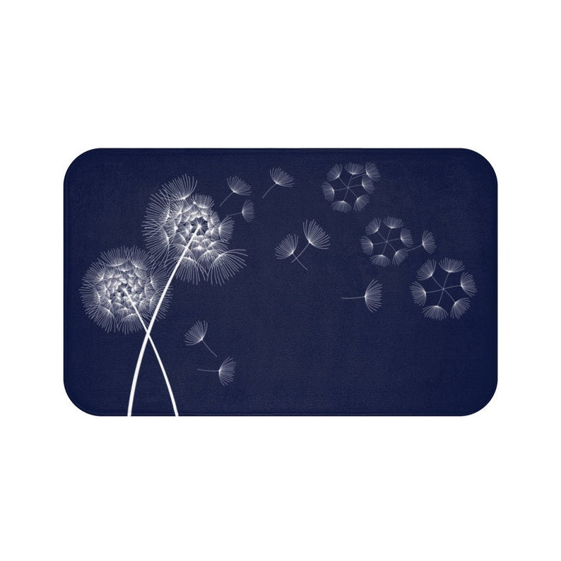 Blue Blowing Dandelion Memory Foam Mat - MAT23