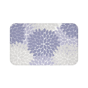 Lavender and Gray Flower Burst Memory Foam Mat - MAT26