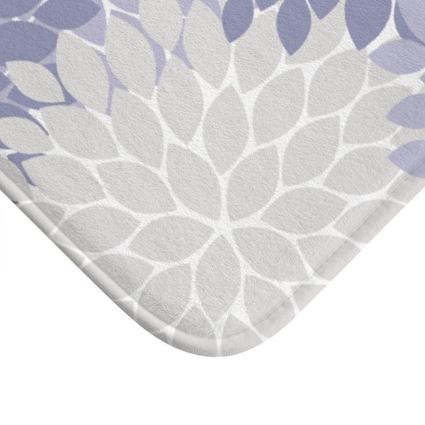 Lavender and Gray Flower Burst Memory Foam Mat - MAT26