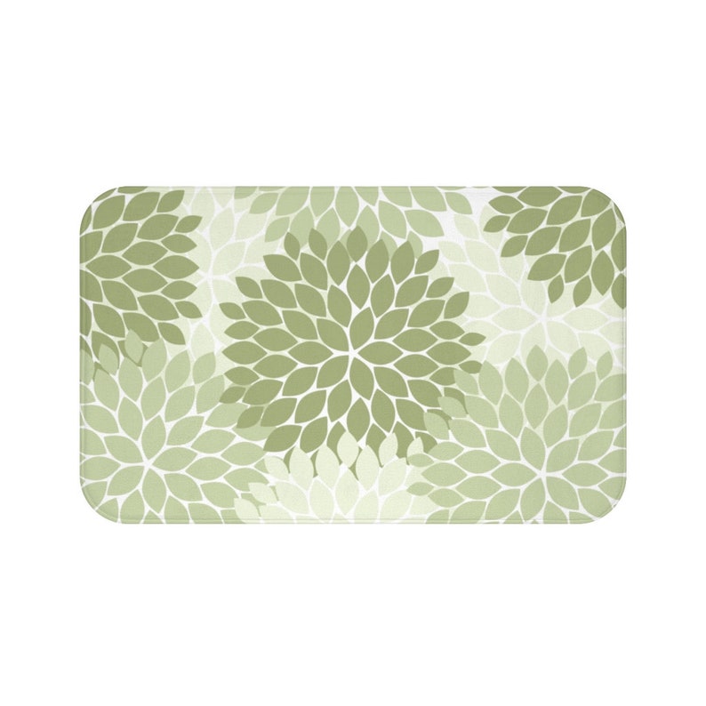 Sage Green Flower Burst Memory Foam Mat - MAT27