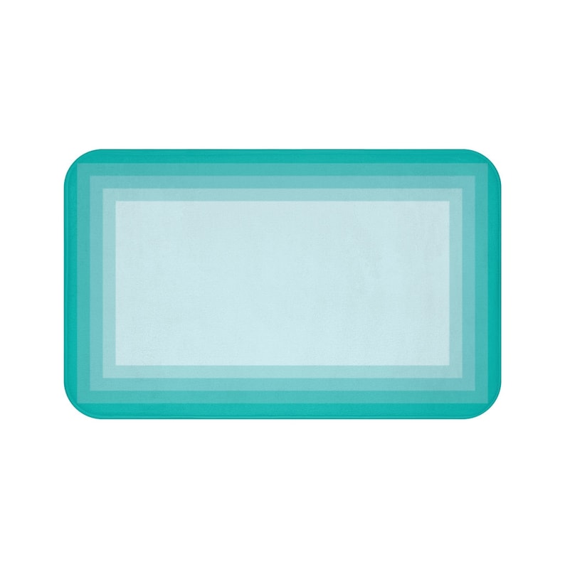 Aqua Color Block Memory Foam Mat - MAT56