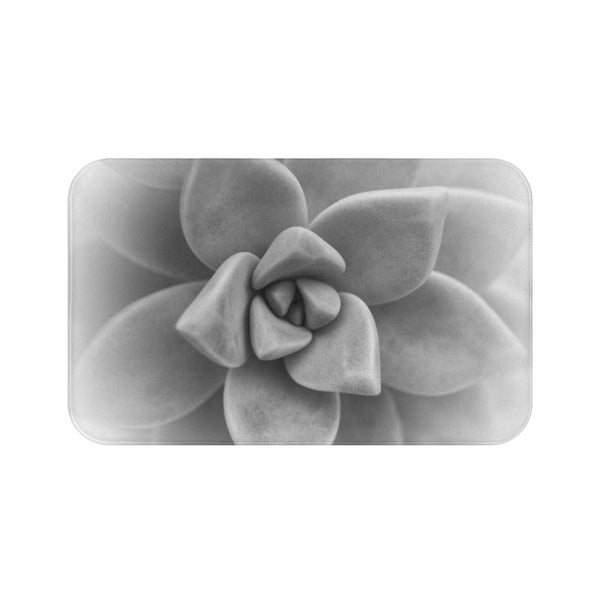 Black and White Succulent Memory Foam Mat - MAT50