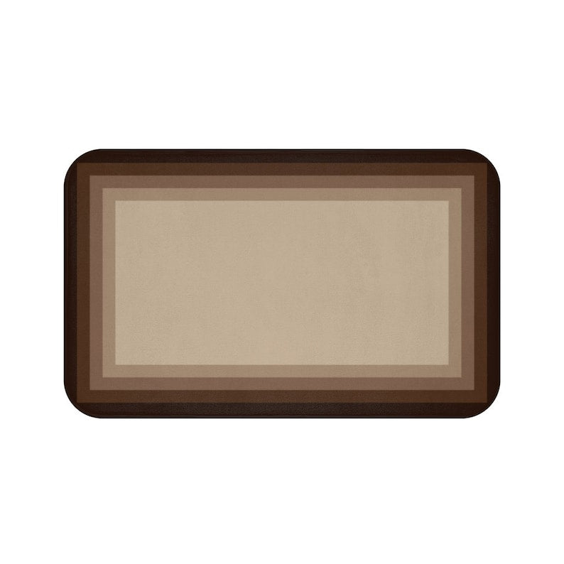 Brown Color Block Memory Foam Mat - MAT58
