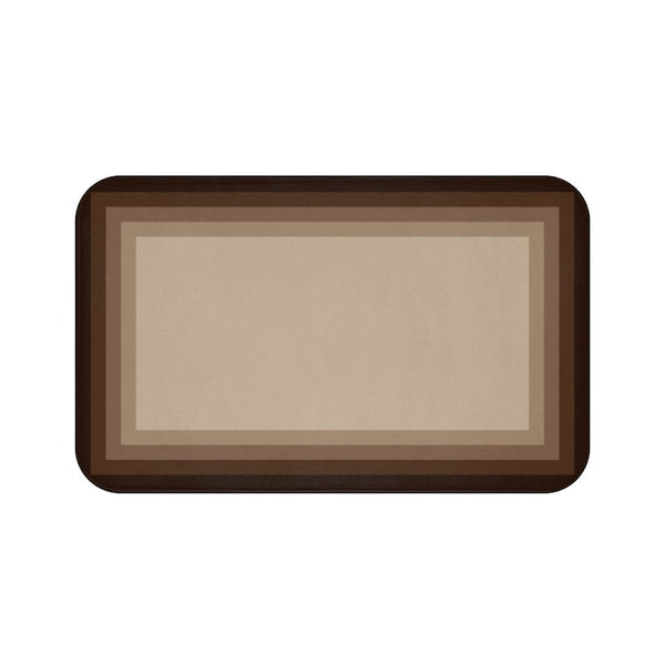 Brown Color Block Memory Foam Mat - MAT58