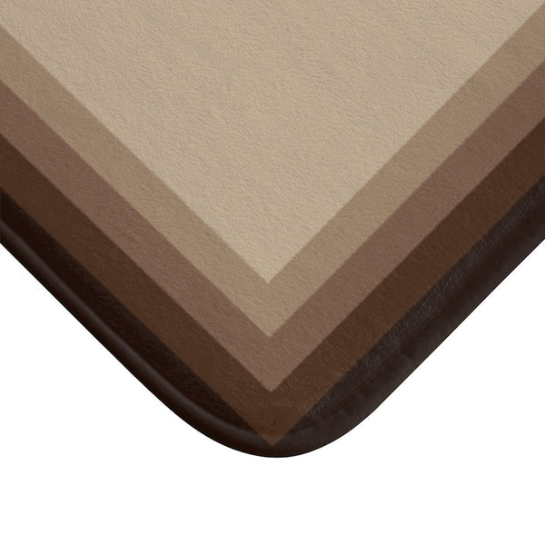 Brown Color Block Memory Foam Mat - MAT58