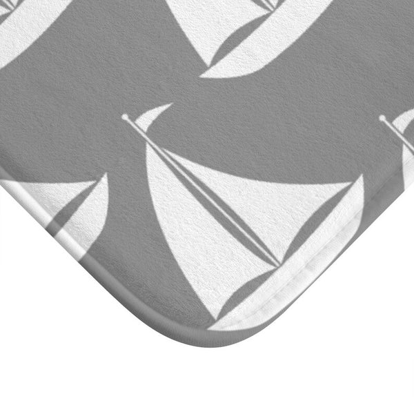 Gray Sailboat Memory Foam Mat - MAT83
