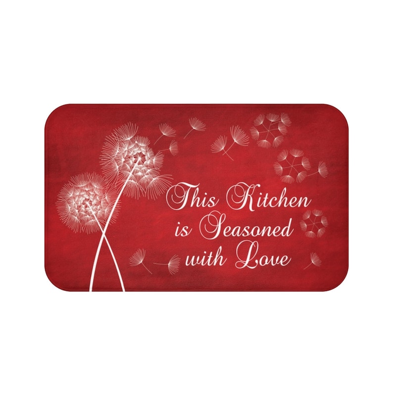 Red Dandelion "This Kitchen is Seasoned with Love" Kitchen Memory Foam Mat - MAT92