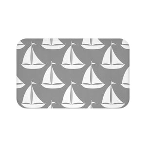 Gray Sailboat Memory Foam Mat - MAT83