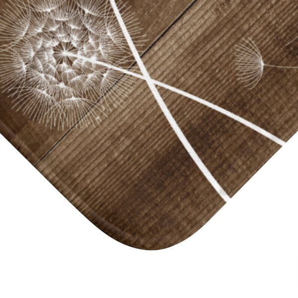 Farmhouse Brown Dandelion "This Kitchen is Seasoned with Love" Kitchen Memory Foam Mat - MAT90