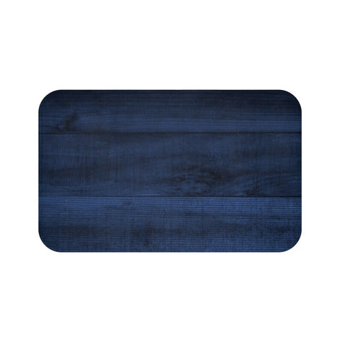 Dark Blue Wood Memory Foam Mat - MAT128