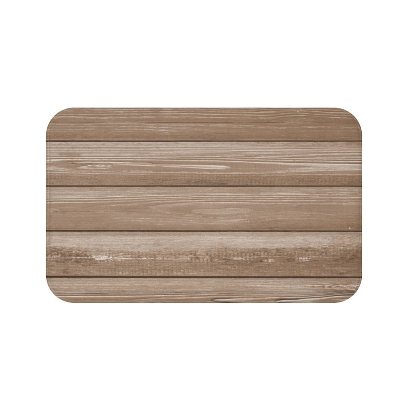 Brown Wood Memory Foam Mat - MAT129