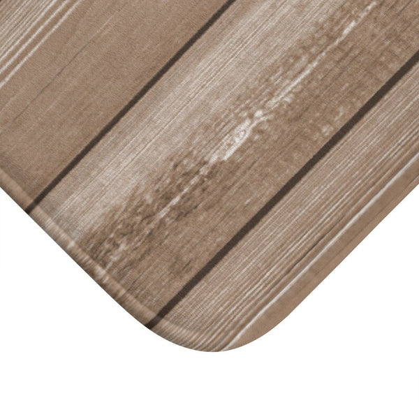 Brown Wood Memory Foam Mat - MAT129