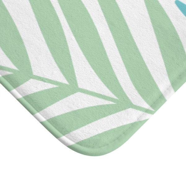 Sea Glass Palm Leaves Memory Foam Mat - MAT132