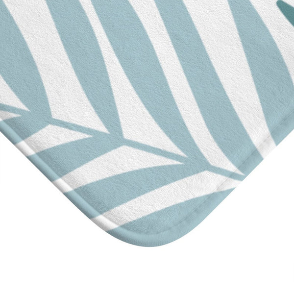 Solid Teal with Borders Memory Foam Mat - MAT133