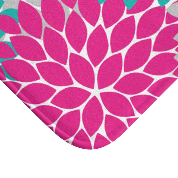 Solid Teal with Borders Memory Foam Mat - MAT138