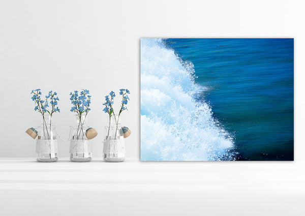 Seascape Photography - Blue & White Crashing Waves Fine Art - NATURE23