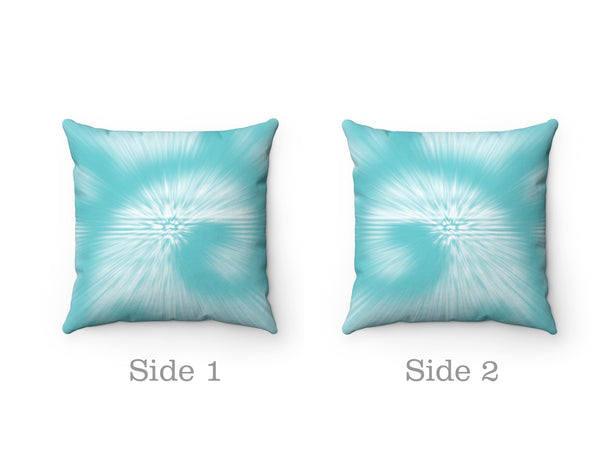 Aqua Abstract Pillow Cover, Throw Pillow Cover, Home Decor, Aqua Accent Pillow, Living Room Decor, Aqua Bedding, Cushion Pillow - EONS-PLW2