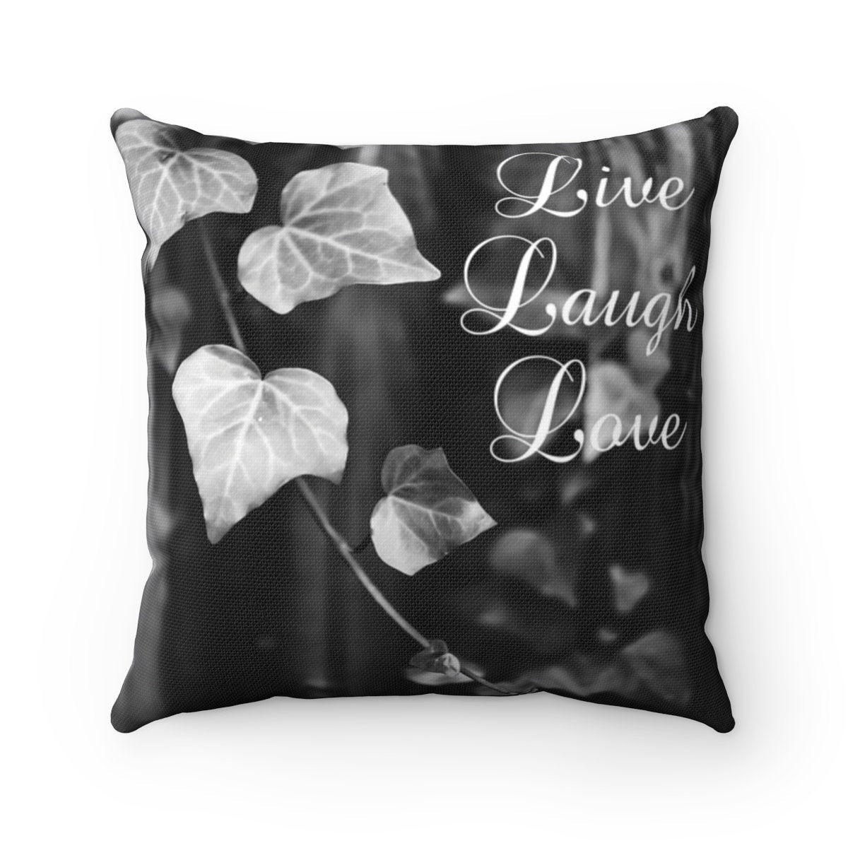 Garden Photo Pillow Cover, Black and White Decor, Botanical Pillow, Throw Pillow, Live Laugh Love Pillow Covers, Accent Pillows - EONS-PLW3