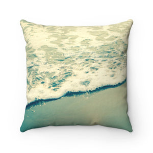 Beach Pillow Cover, Teal and Gold Pillow, Nautical Decor, Beach House Decor, Beach Photography, Ocean Theme Home Decor - EONS-PLW9