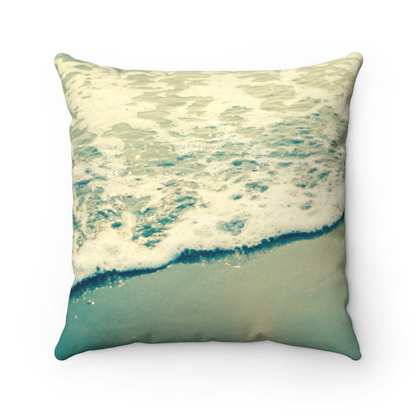 Beach Pillow Cover, Teal and Gold Pillow, Nautical Decor, Beach House Decor, Beach Photography, Ocean Theme Home Decor - EONS-PLW9
