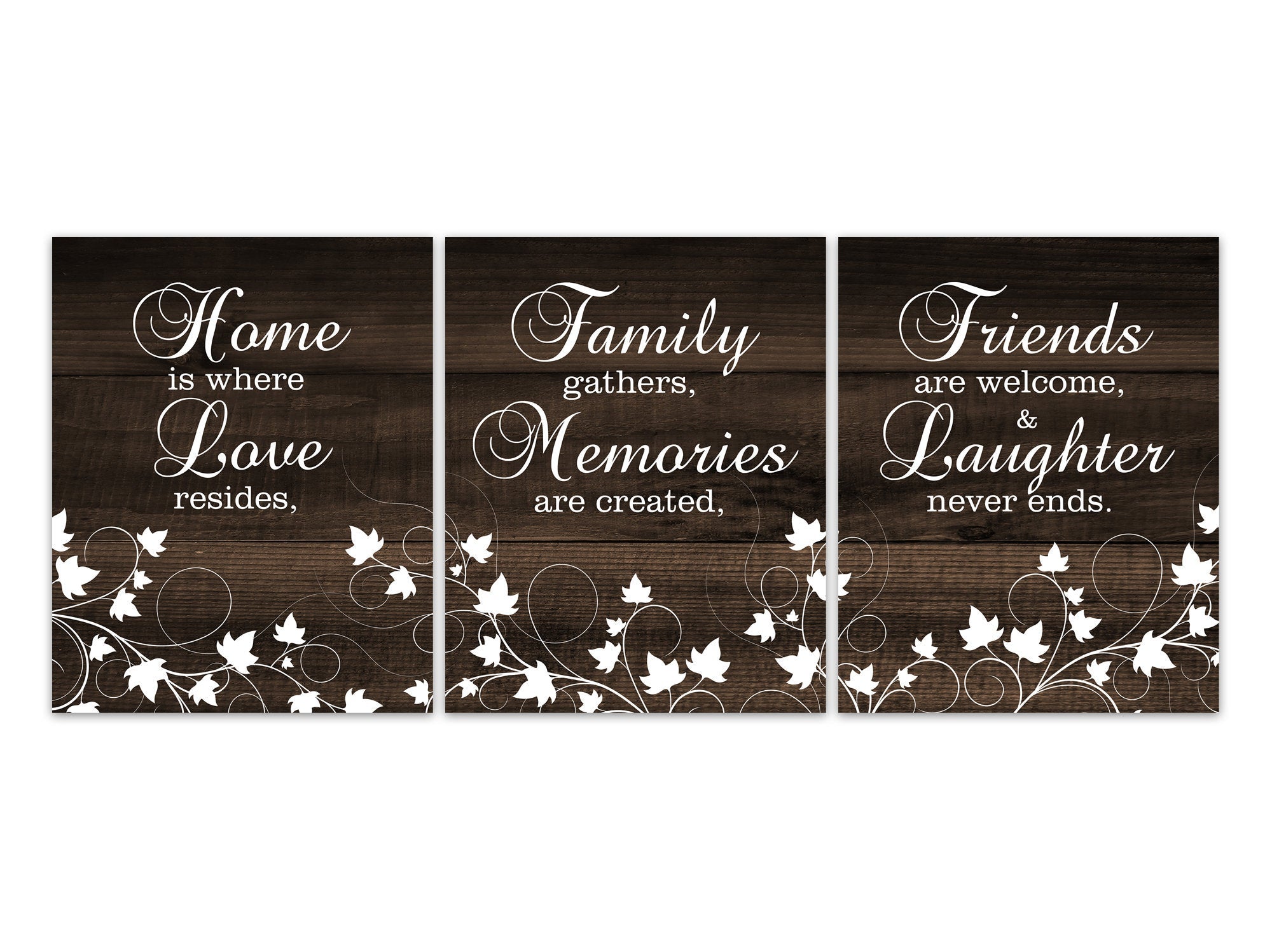 Home is Where Love Resides Signs, Rustic Home Decor CANVAS or PRINTS, Family Quote Art, Farmhouse Dcor, Dining Room Artwork - HOME430