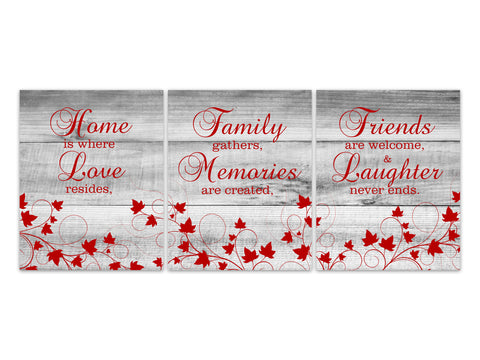 Farmhouse Decor, Home is Where Love Resides, Family Quote Art, Gray Wood Effect, Entryway Art, New Home Gift, Living Room Art Print -HOME446