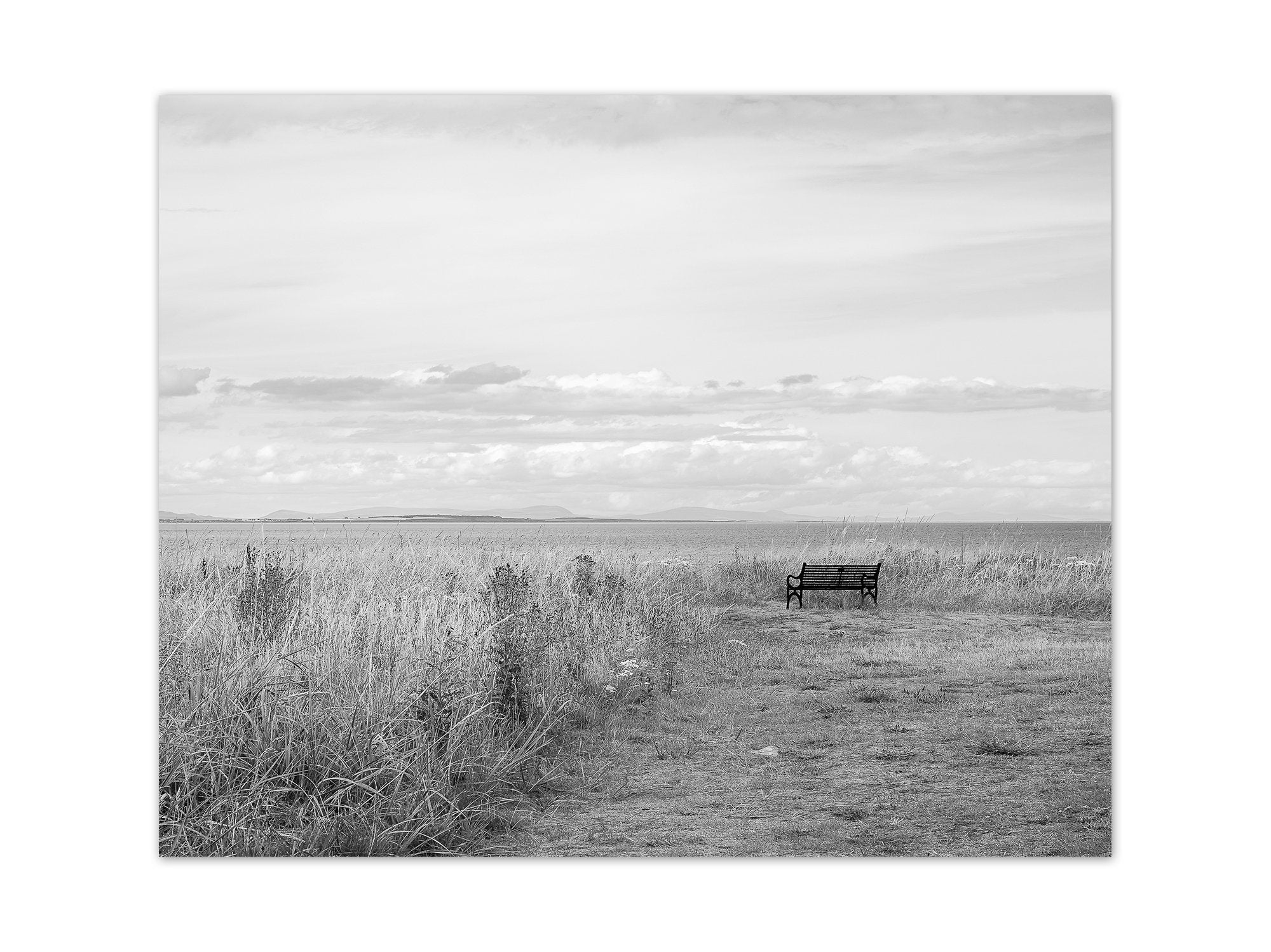 Scotland Travel Photography - Black & White Photograph of The North Sea Ocean View - NATURE7