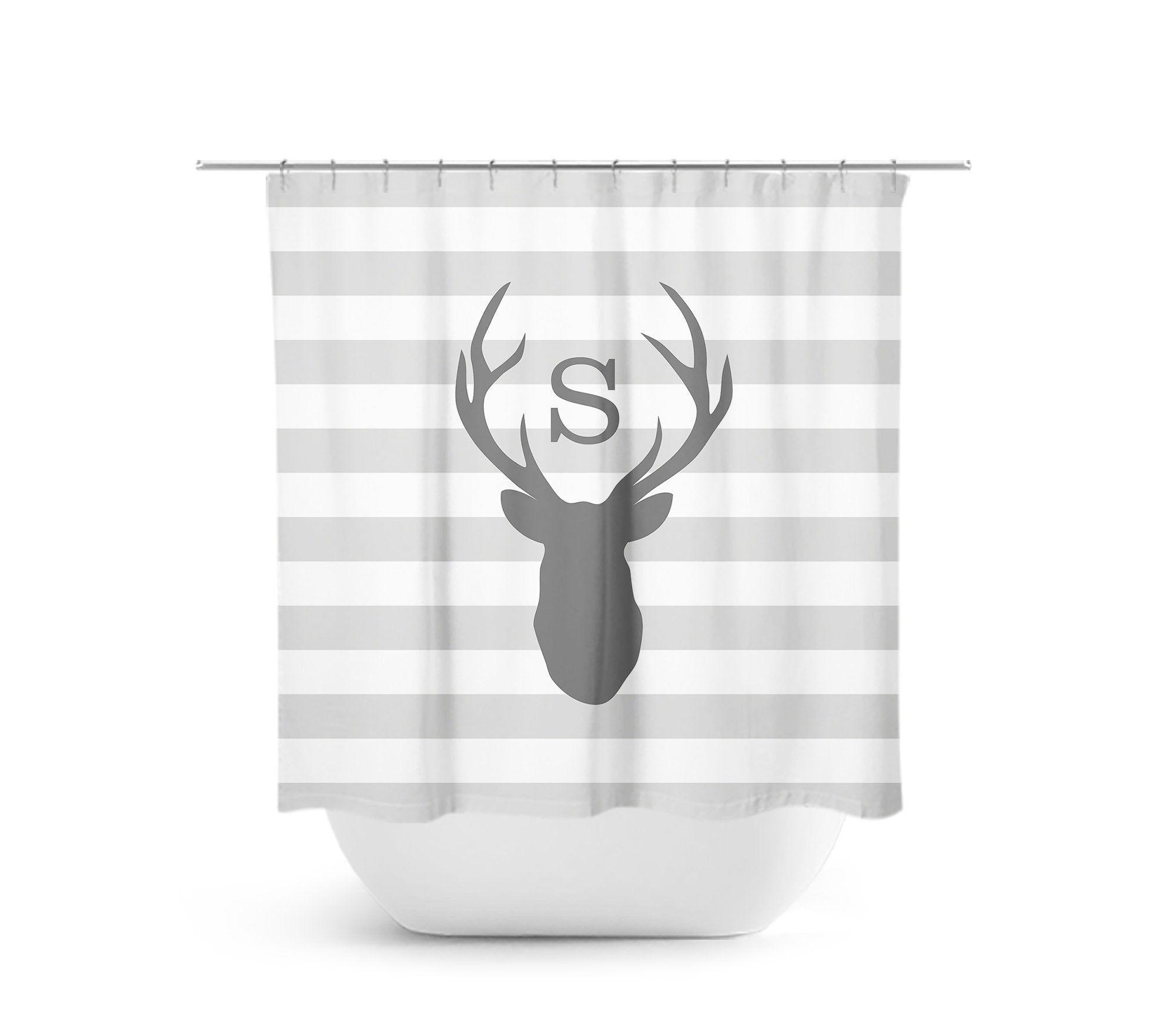 Personalized Coral Damask Shower Curtain - SHOWER69