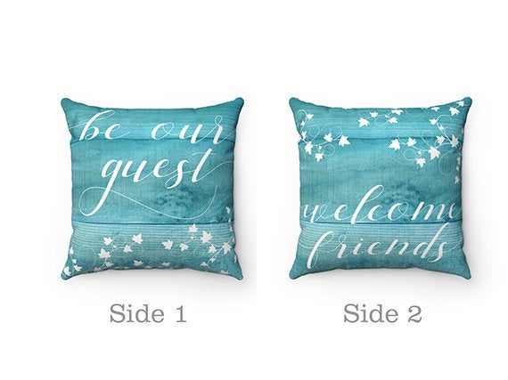Welcome Friends Pillow Be Our Guest Pillow Throw Pillow Cover Farmh Wall Art Boutique
