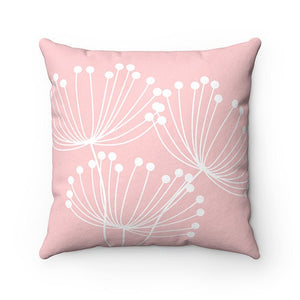 Pink Pillow Covers, Dandelion Throw Pillow Cover, Accent Pillow, Floral Home Decor, Pink Nursery Pillow, Pink Dandelion Decor - PIL115