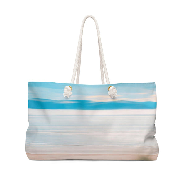 Personalized Tote Bag with Rope Handles - Blue Beach Scene - WKROPE10